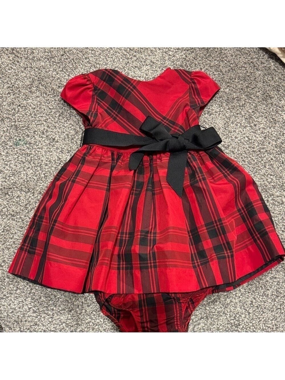Ralph Lauren Red Plaid Dress with Black Accents
